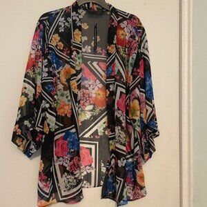 Open chiffon blouse/cardian - 3/4 sleeves.